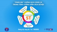 "Thông điệp 5T" của Bộ Y tế tăng cường giãn cách xã hội