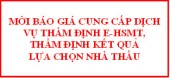 Mời báo giá cung cấp dịch vụ thẩm định