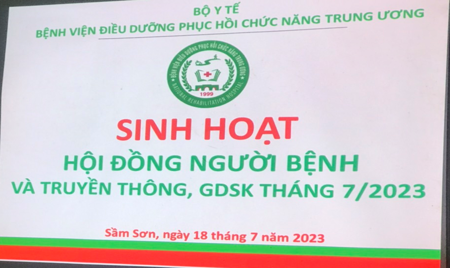 TRUYỀN THÔNG, GIÁO DỤC SỨC KHỎE CHO NGƯỜI BỆNH ĐIỀU TRỊ NỘI TRÚ